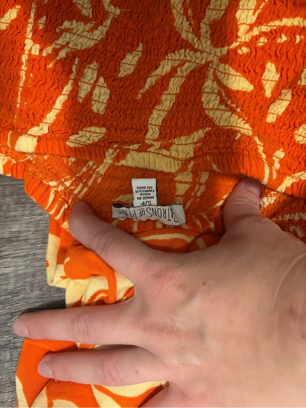 Patrons of Peace Orange Floral Strapless Jumpsuit - Picture 3 of 4